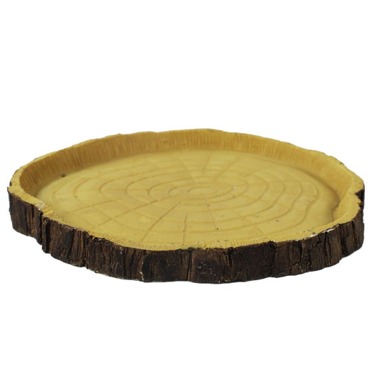 Bebedero/Comedero de resina – Tronco ancho