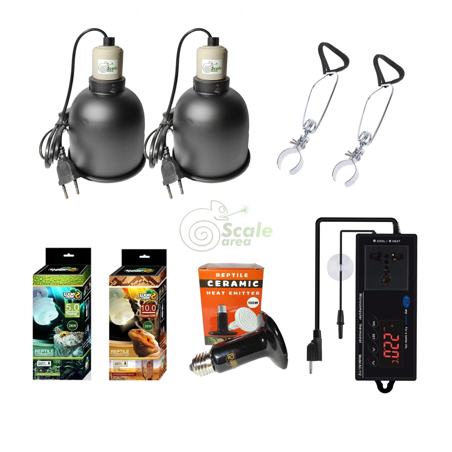 Kit Iluminación DÍA/NOCHE para reptiles – Iluminación y calor 24h