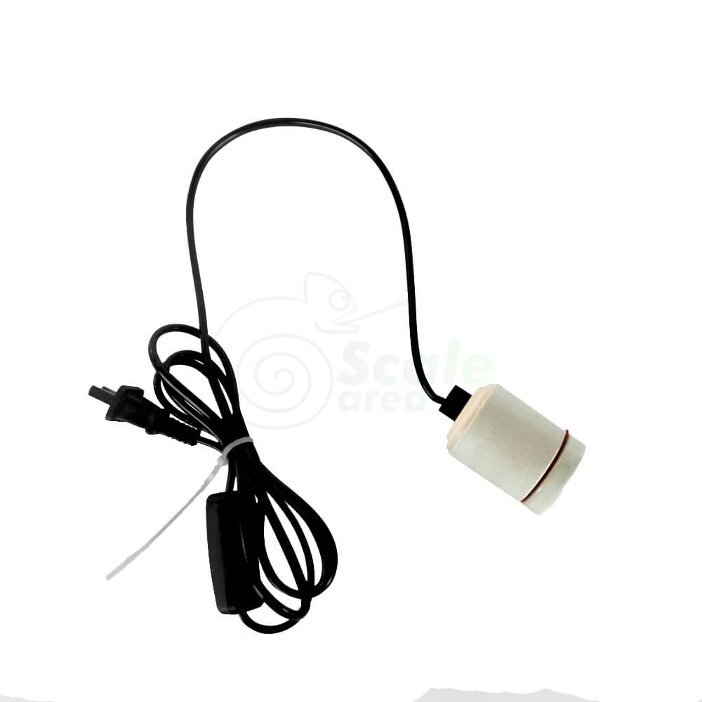 Casquillo cerámico cableado con interruptor – para bombillas E27