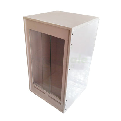 Terrarios verticales de PVC blanco con puertas de cristal